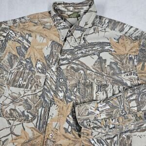 Vintage Spartan Realtree Shirt Mens Large Camouflage Outdoor Hunting USA Made